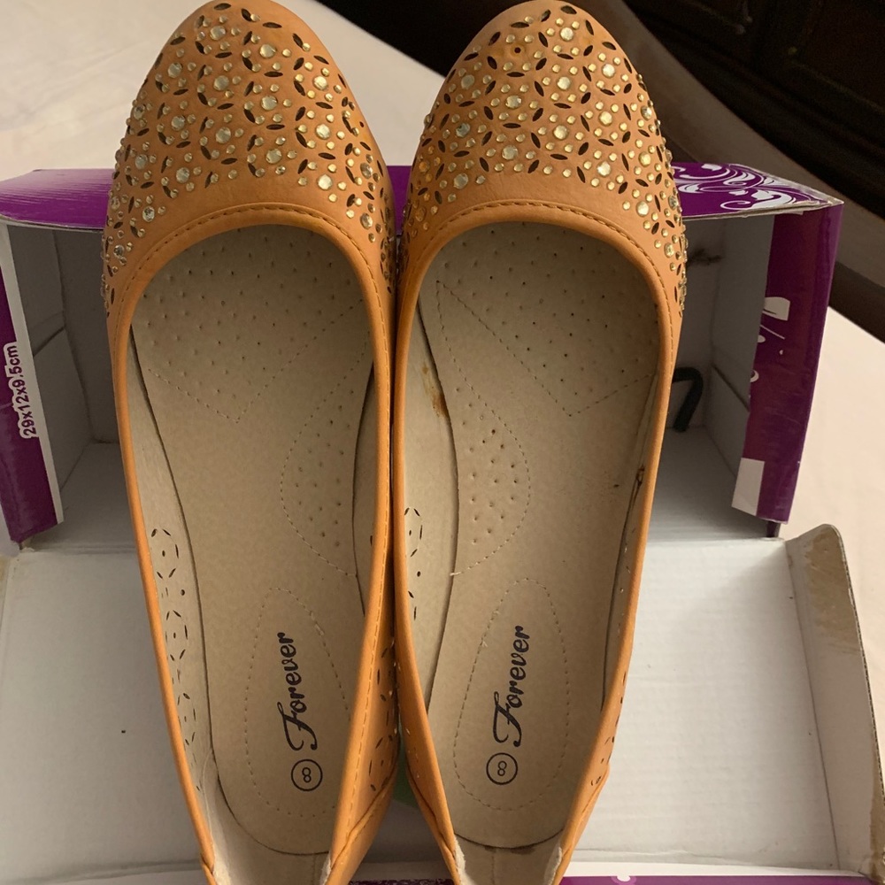 Tan Beaded Shoes